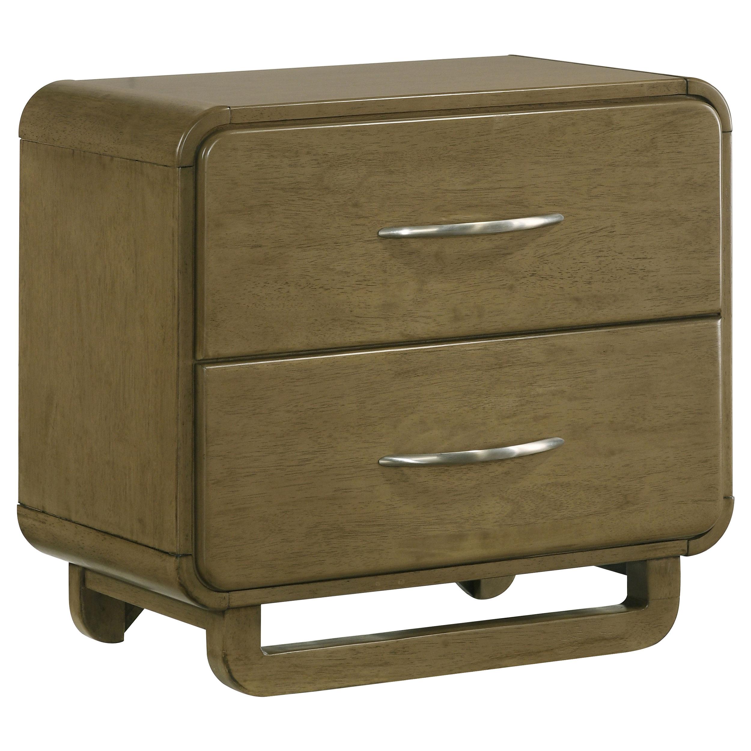 Coaster Furniture Amsbury 224272 2-Drawer Nightstand Bedside Table - Nutmeg IMAGE 1
